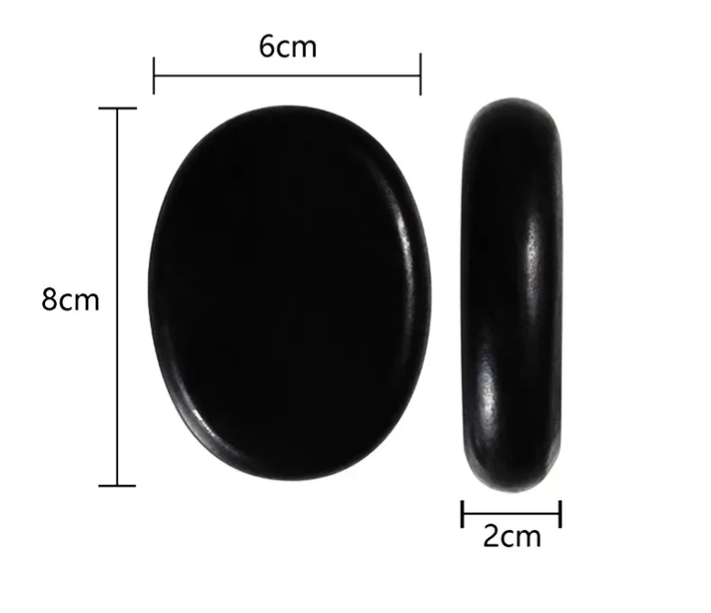 Hot stone 8x6cm 1 piece